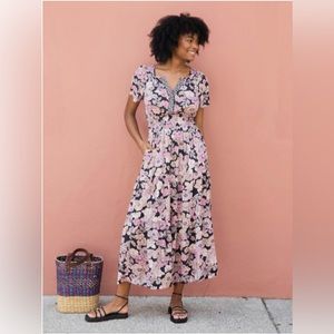 Bella Maxi Dress - Light Pink Floral - NWT
